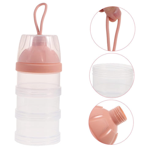 LIFKOME 2pcs Milk Powder Dispenser Travel Friendly Formula Container with Three Layers for Accurate Feeding Capacity