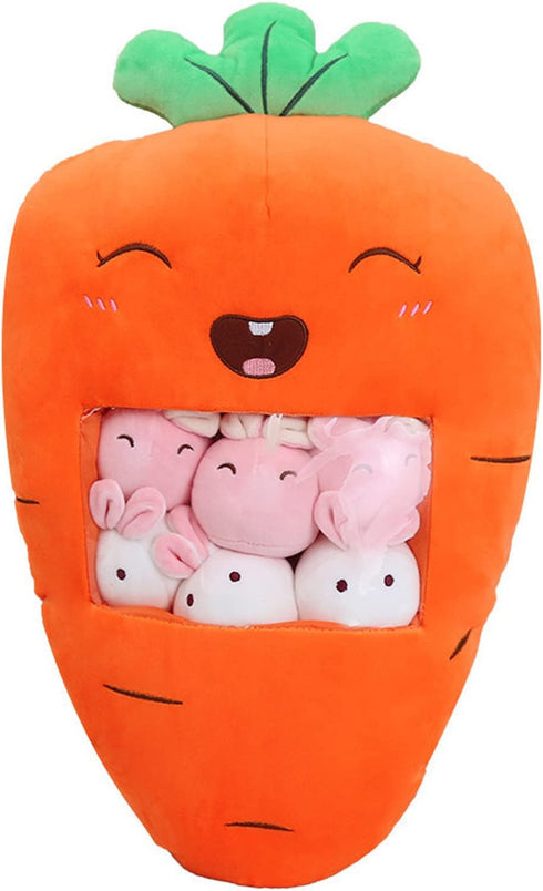 REFAHB Plush Carrot Bunnies Doll Toy Pillow - Gifts for Teens, Girls, Kids, Decorative for Sofa Chair