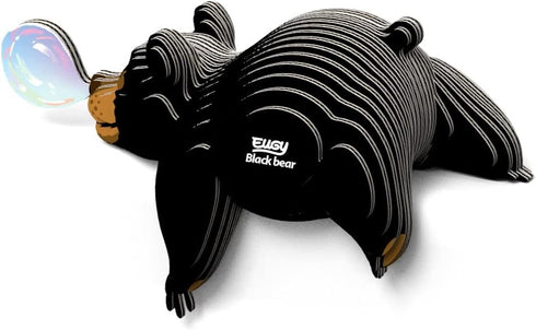 Eugy Black Bear 3D Puzzle, 24 Piece Eco-Friendly Educational Toy Puzzles for Kids Ages 6+