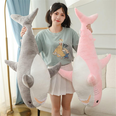 Stuffed Animal Shark Plush - Giant Pink Shark Plush Pillow Toy, 31 inches for Home Decoration Kids Gift