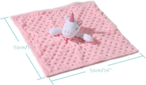 CREVENT Soft Cozy Baby Blankets Set, Unicorn, Boys Girls + Security Blanket, Newborn Essentials with Gift Bag