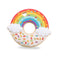 Rainbow Donut Sensory Chew Teether for Kids, Food Grade Silicone Safety Teething Toy for Autism & Teething Needs