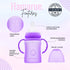 3-in-1 Glass Sippy Cups for Toddlers - Silicone Coated Baby Bottles, Non-Toxic Transition Cup with Removable Handles