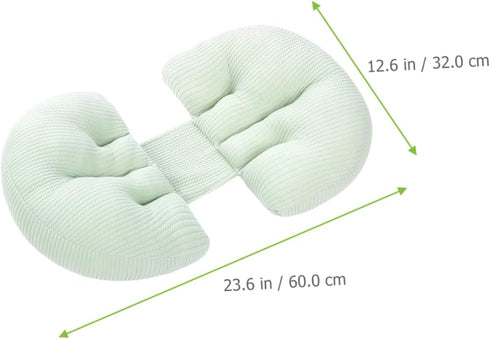 Hemobllo Pregnant Women Shaped Pillow Multifunctional Waist Support Cushion for Side Sleeping Comfort for Abdomen