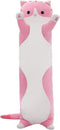 Cute Cat Plush Long Body Pillow Soft Cartoon Stuffed Animal Doll, Kawaii