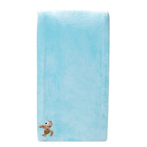 CribMATE 1PC Coral Velvet Nursery Diaper Changing Table Cover Baby Girl Baby Boy Diaper Changing Pad Cover (Blue