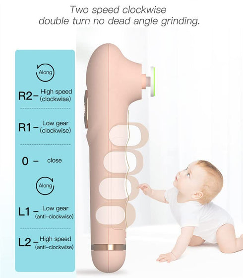 JD FRESH Trimmer 6 Electric Baby Nail New Born, Baby Nail Cutter, Nail Polish Grooming Kit Safe for Infant Toddler Kids