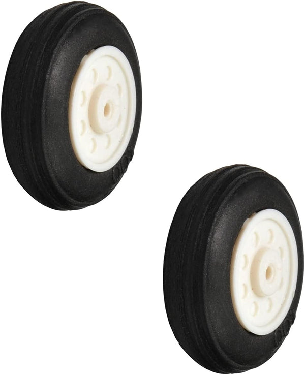 Fielect 1 Inch RC Model Airplane Super Light Sponge Tire Tail Wheel Tire and Wheel Sets for RC Car Airplane, PU Sponge