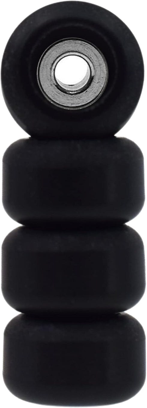 Teak Tuning Eco 85D CNC Poly Fingerboard Wheels - Street Shape, 7.5mm Dia., 5mm Wide - Black Colorway