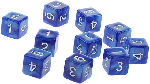 Yiotfandoll 10PCS Polyhedral Dice D6 Dice 16mm Acrylic 6 Sided Dice Double Colors
