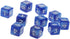 Yiotfandoll 10PCS Polyhedral Dice D6 Dice 16mm Acrylic 6 Sided Dice Double Colors