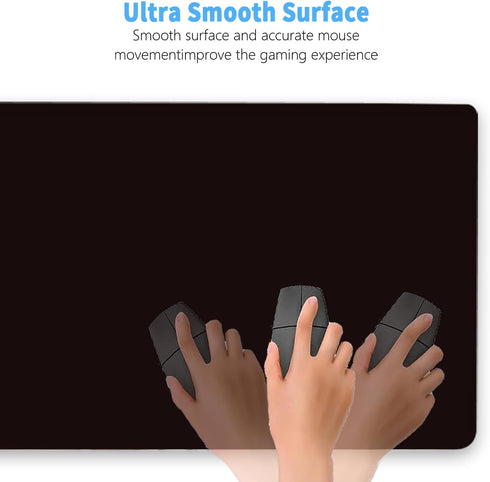 StRoux 24 14 inches TCG Playmat, Black MTG Game Mat, Mousepad Compatible for MTG Trading Card Game Playmats Board Game