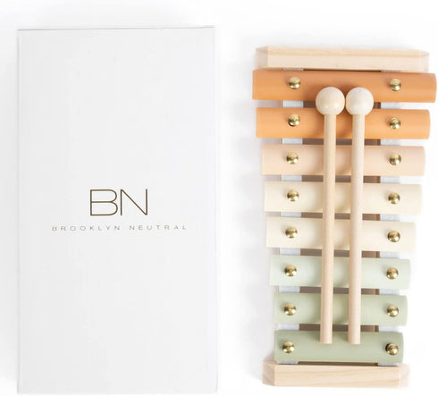 Brooklyn Neutral Xylophone, Montessori Musical Toy for Toddlers and Young Kids with