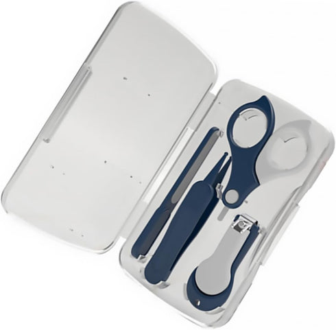 1set Nail Clipper Kit Portable Grooming Tools Scissors File and Tweezers for