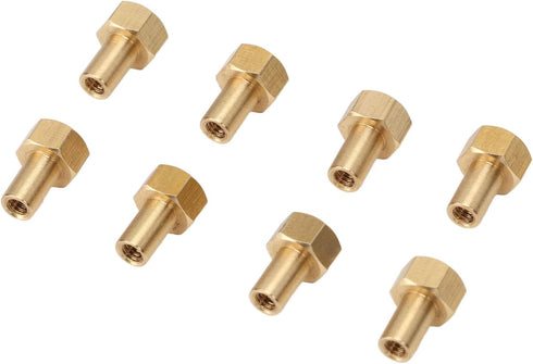 Brass RC Nut, 8Pcs Rust Resistant for SCX24 (8mm)