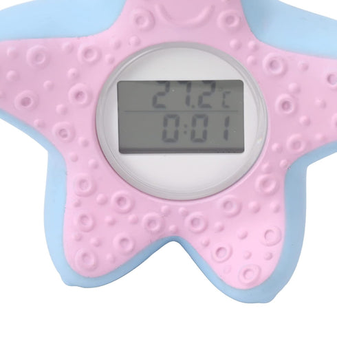 Hamwesh 3 Baby Bath Thermometer, LCD Display Auto On Off Bath Thermometer, Water with Silent Alarm Clock Timing Color