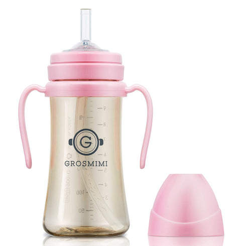 GROSMIMI Spill Proof no Spill Magic Sippy Cup with Straw with Handle