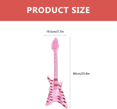 Alipis Inflatable Rock Star, 80s 90s Party Decorations, Blow Up Guitar for Kids Party Supplies