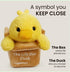 Hugglethorn Life Box Duck - Emotional Support Duck for Adults Weighted Stuffed Animal - Life Transitions Gift