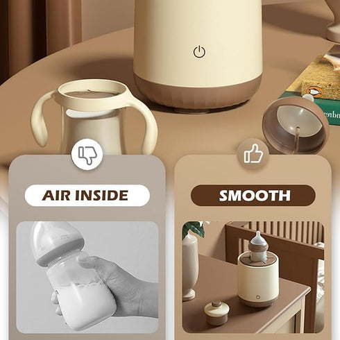COUEMT Breast Milk Pitcher - Brown - Adjustable Baby Bottle Maker Formula Machine Even Milk Mix for Less Bubbles/Pumps