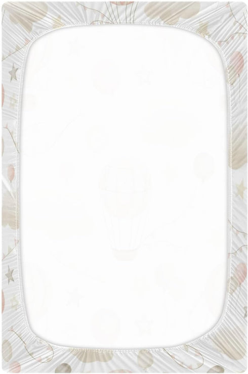 Cozy 27 39 Kigai Hot Air Balloon Clouds Crib Sheet for Boys and Girls Jersey Knit Fitted Crib Sheet Soft Breathable