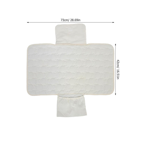 TOYANDONA Portable Diaper Changing Pad: Baby Changing Pad Waterproof Mat Foldable Reusable Cotton Diaper Mat for Home