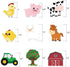 WERNNSAI 27PCS Farm Party Centerpieces - Birthday Party Decorations for Kids Girls, Tractor & Barnyard Cutouts