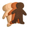 Colorations Multicultural Big People Shapes Set, 24 Glossy Cardboard Figures, Kids Around The World Diversity Craft
