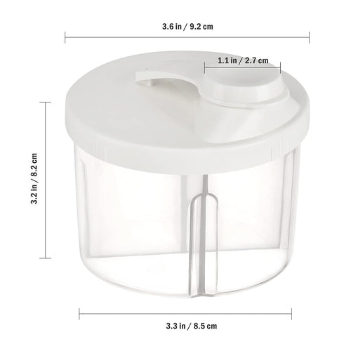 Accmor Baby Formula Dispenser On The Go, Non-Spill Rotating Four-Compartment Formula Container to Go, Milk Powder Kids