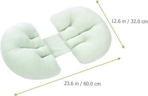 U-Shaped Pregnancy Pillow for Lumbar Support Multi-Functional Waist Pad Soft Fabric for Pregnant Women Supports Belly