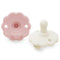Ali+Oli Pacifier for Baby (2-pk) Set Daisy Flower Scallop (Pink-White) Concaved Shield