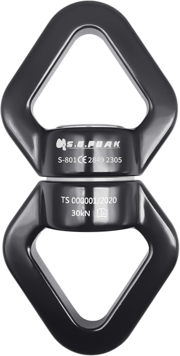 30kN Swing Swivel, CE Certified Safe Swivel Hook, 360° Rotational Device for Tree Swing, Aerial Dance