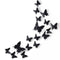 24pcs 3D Butterfly Removable Mural Stickers - Halloween Wall Stickers Decal for Home and Room Decoration (Black-24pcs)