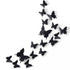 24pcs 3D Butterfly Removable Mural Stickers - Halloween Wall Stickers Decal for Home and Room Decoration (Black-24pcs)