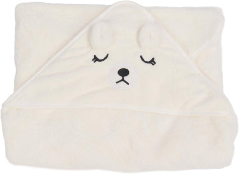 Hooded Baby Bath Towel, Cartoon Animal Baby Swaddle Towel, Soft Fleece Water Absorption Baby Towel Ultra Absorbent Bath