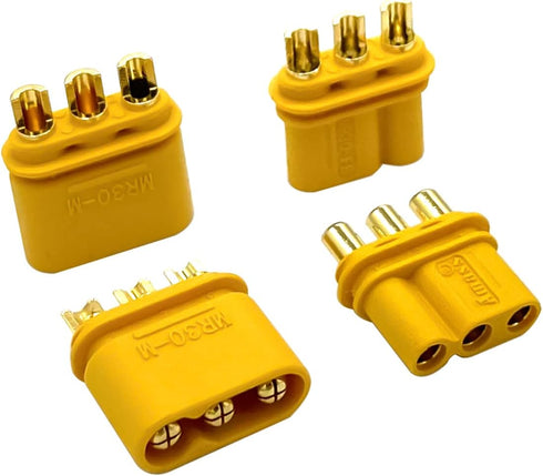 20 Pair Amass MR30 Male Female Connector Plug with Sheath for RC Lipo Battery Multicopter Airplane