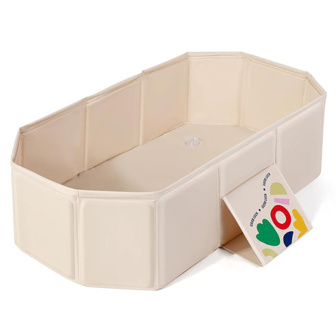 12 Orzbow Collapsible Baby Bathtub, Toddler Bathtub with Non-Slip Base, Portable Bath Tub for Kids Infant Months+