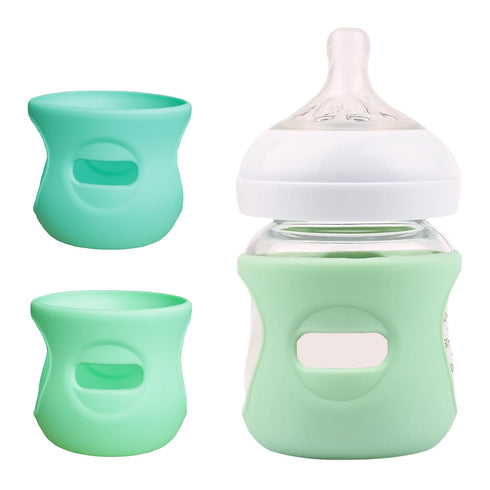 Marsify 2 Pack Silicone Sleeves Compatible with Philips Avent Glass Baby Bottles 4