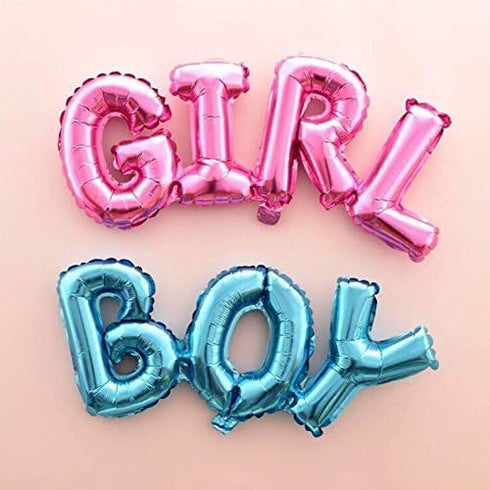 Boy and Girl Alphabet Letters Foil Mylar Balloons for Party Decoration