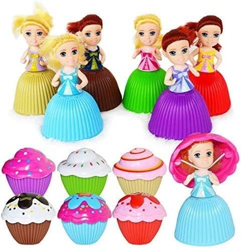 6PCS Mini Beautiful Cake Doll Toy, Surprise Transforming Scented Princess Dolls Gift Set for 3 Year Old Girls