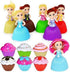6PCS Mini Beautiful Cake Doll Toy, Surprise Transforming Scented Princess Dolls Gift Set for 3 Year Old Girls