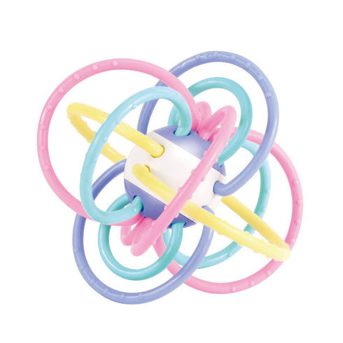 WEofferwhatYOUwant Baby Sensory Teether Ball - BPA-Free Soft Rattle Rings for Grasping & Chewing, Infant Toy for 0-6