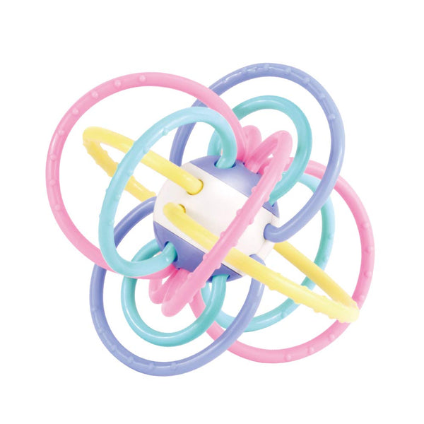 WEofferwhatYOUwant Baby Sensory Teether Ball - BPA-Free Soft Rattle Rings for Grasping & Chewing, Infant Toy for 0-6
