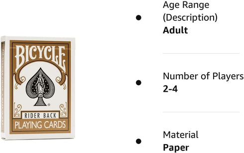 Bicycle Rider Back Gold Deck - Classic Playing Cards