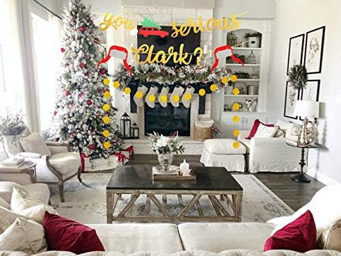 You Serious Clark Glitter Christmas Party Decorations - National Holiday Xmas Vacation Banner
