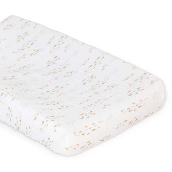 Lulujo Muslin Change Pad Cover - Fitted Changing Pad Cover for Boys