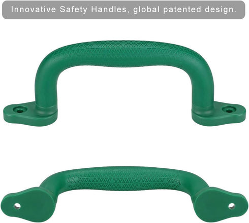 Dolibest Set of 4 Safety Playground Handles - Swing Set Hand Grips for Climbing Frame and Play House (Green)