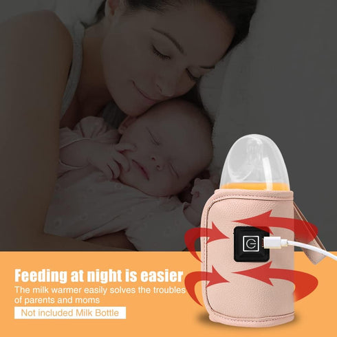 Denpetec Baby Bottle Warmer,USB Milk Heat Keeper, Gentle Warmth Maintain Perfect Temperature for Baby Milk,Used