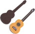 Healifty Base Guitar, 2PCS Wooden Miniature Guitar Dollhouse Musical Instrument Photo Props