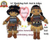 14" DF14~ Kinnex Collections Native American Indian Plush Rag Doll - (Brown-Atul&Aruna)